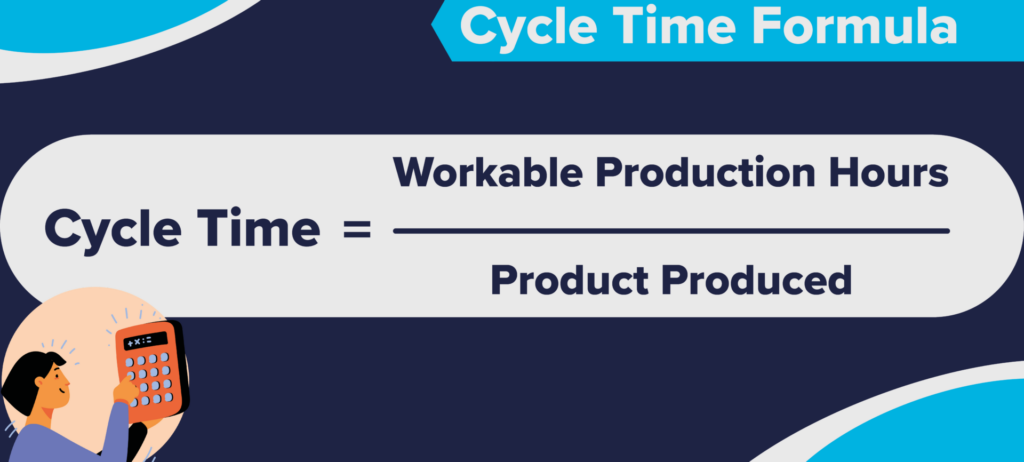 Cycle time formula including workable production time and product produced