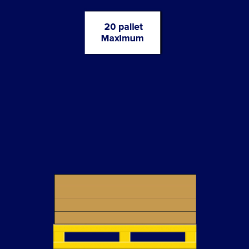 Pallet at maximum capacity